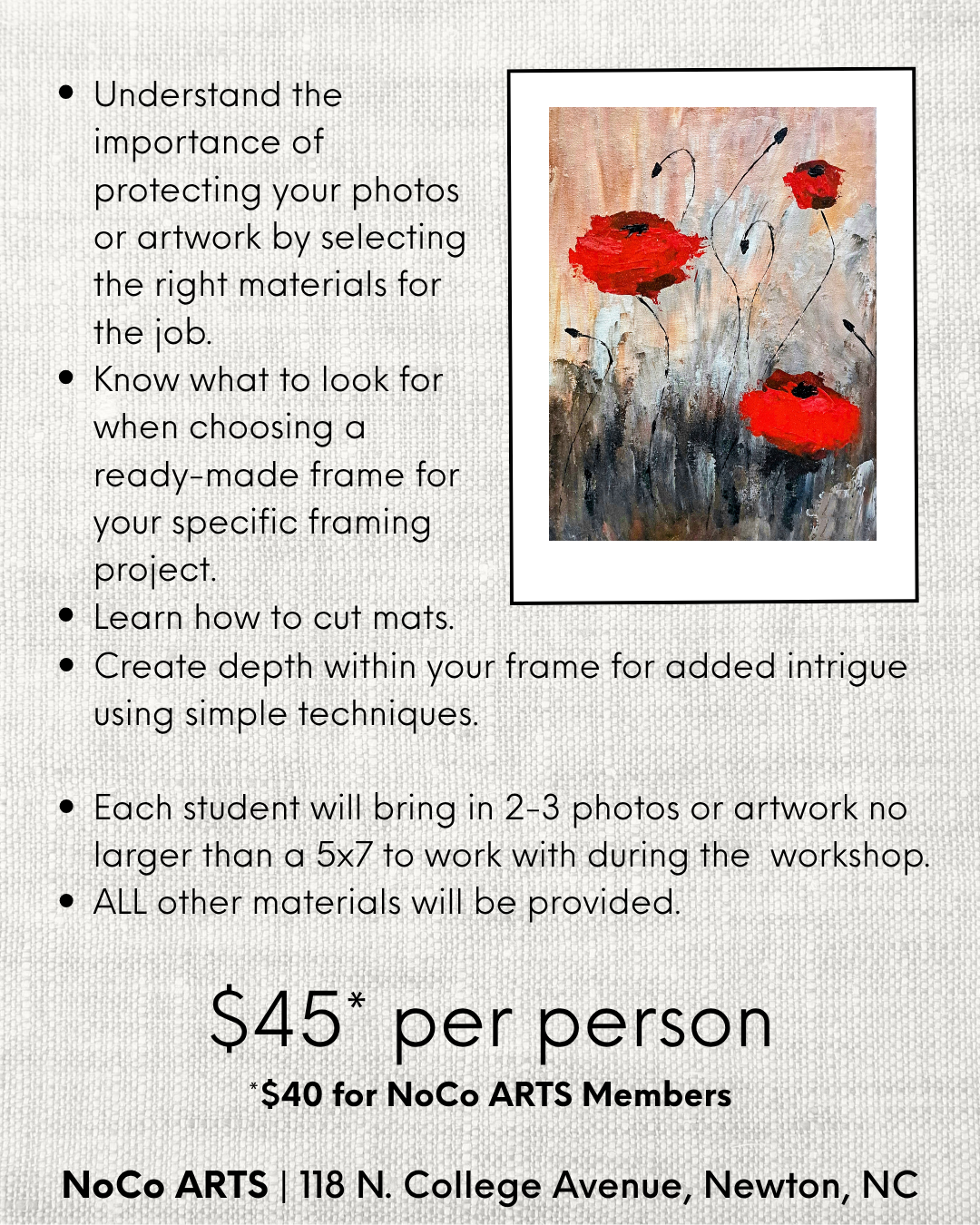 DIY Elevate Your Framing Workshop