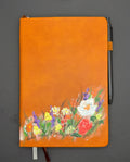 Hand Painted Leather Journal - Floral