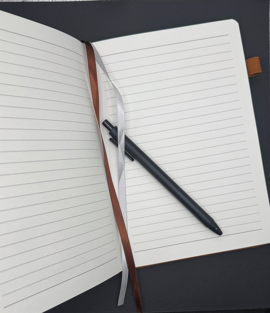 Hand Painted Leather Journal - Floral